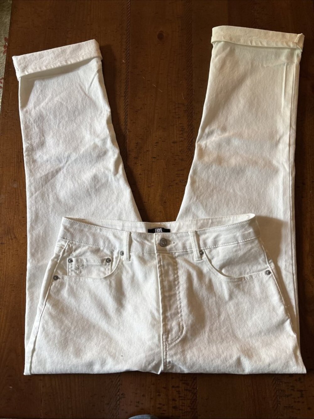 Frye White Ladies Jeans Size 8/29 - Picture 2 of 8